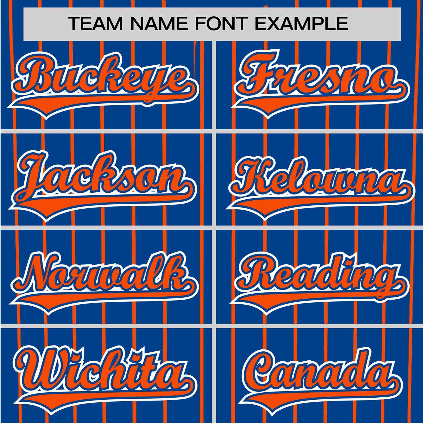 Custom Blue Orange Pinstripe Orange-White Authentic Baseball Jersey