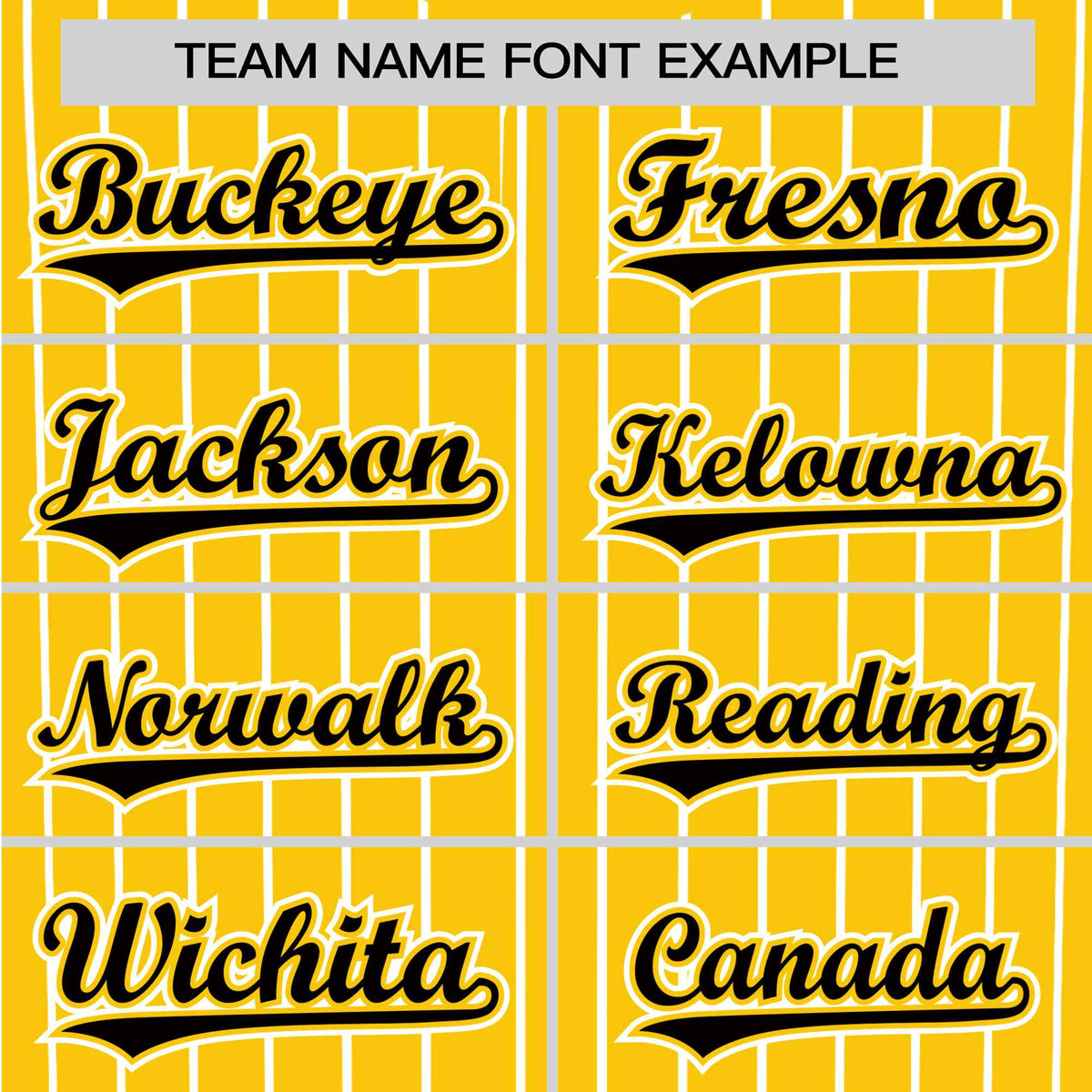 Custom Yellow White Pinstripe Black-White Authentic Baseball Jersey