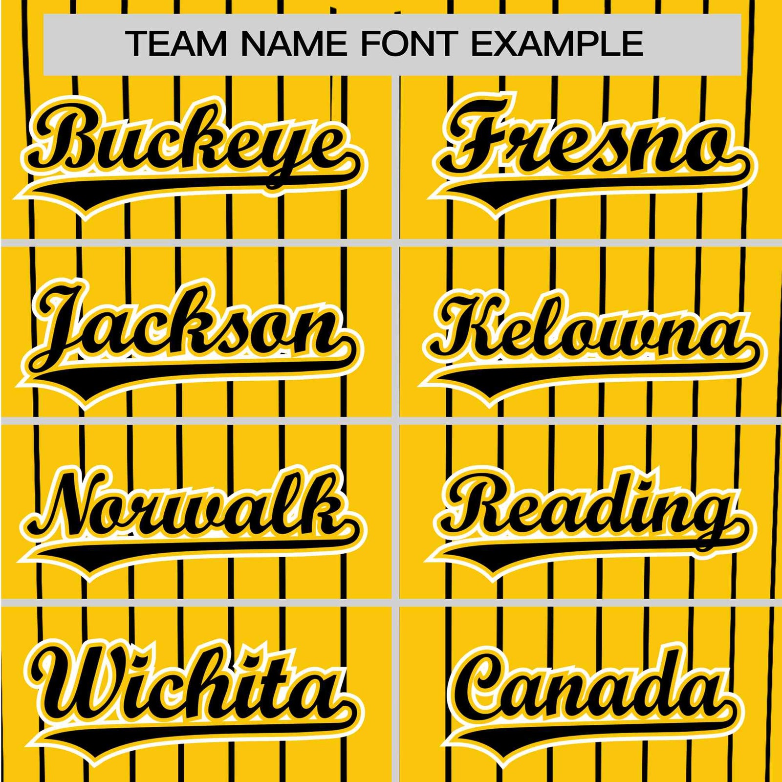 Custom Yellow Black Pinstripe Black-White Authentic Baseball Jersey