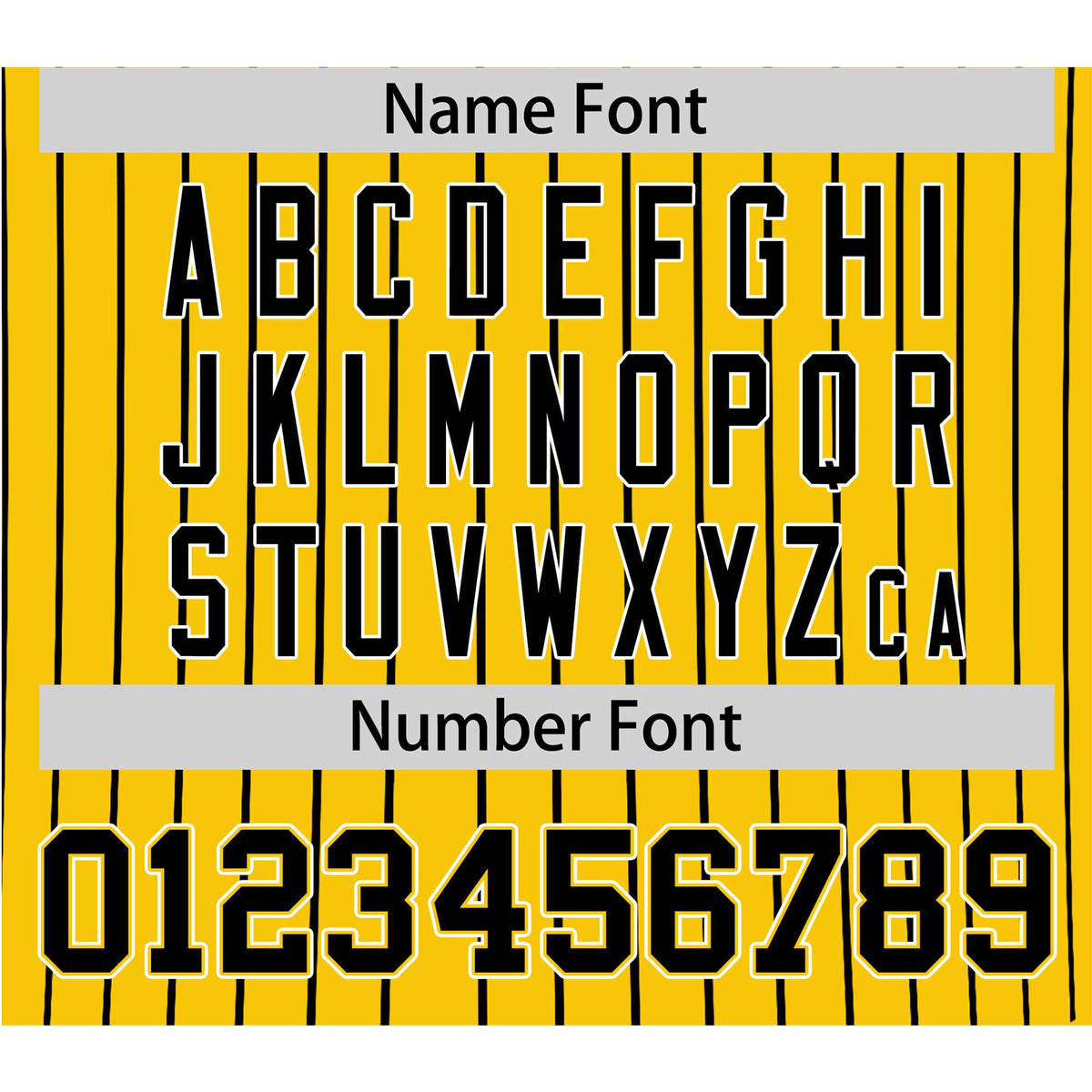 Custom Yellow Black Pinstripe Black-White Authentic Baseball Jersey