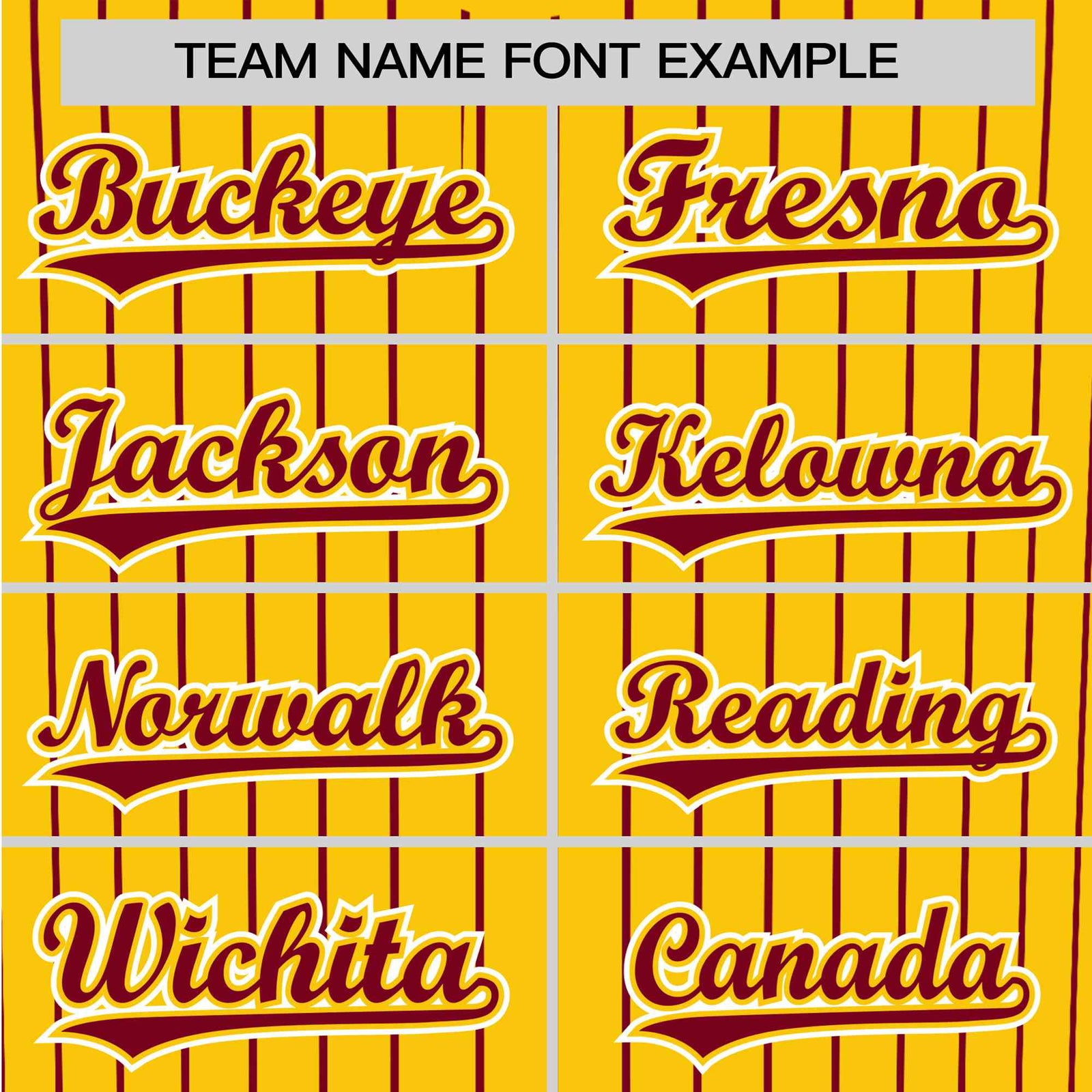 Custom Yellow Burgundy Pinstripe Burgundy-White Authentic Baseball Jersey