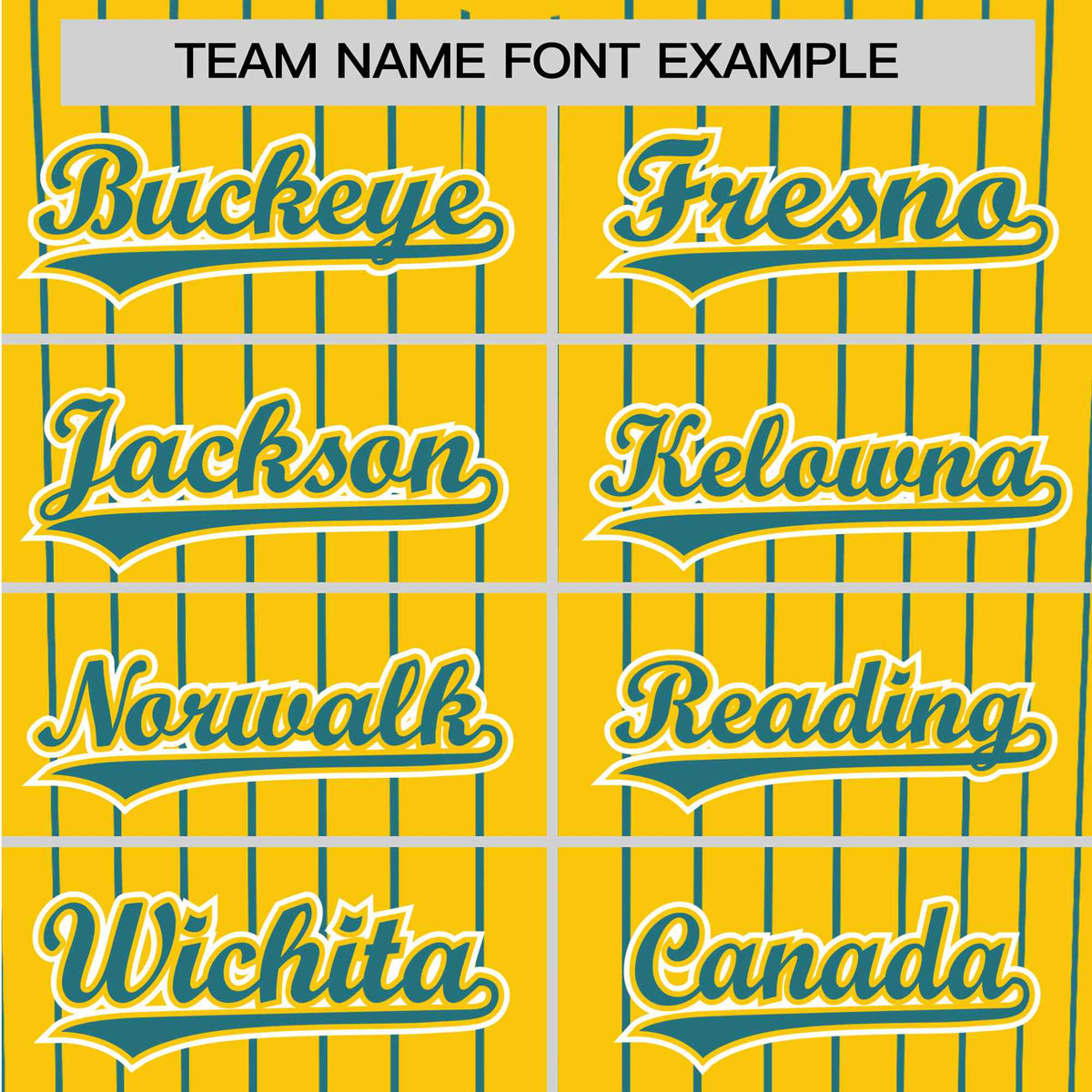 Custom Yellow Aqua Pinstripe Aqua-White Authentic Baseball Jersey