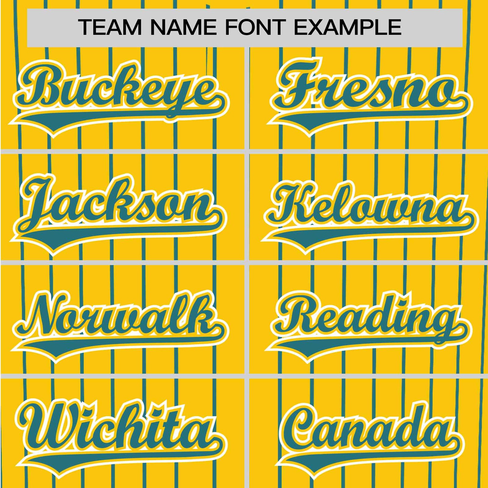 Custom Yellow Aqua Pinstripe Aqua-White Authentic Baseball Jersey