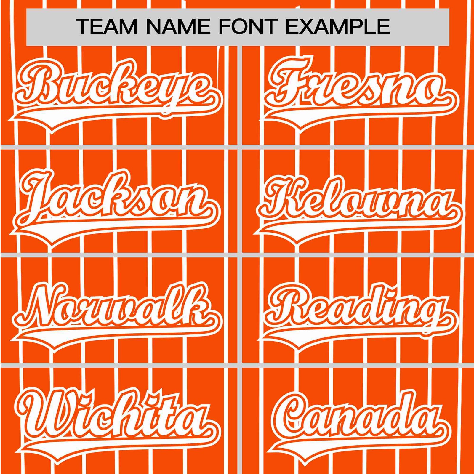 Custom Orange White Pinstripe White-Orange Authentic Baseball Jersey