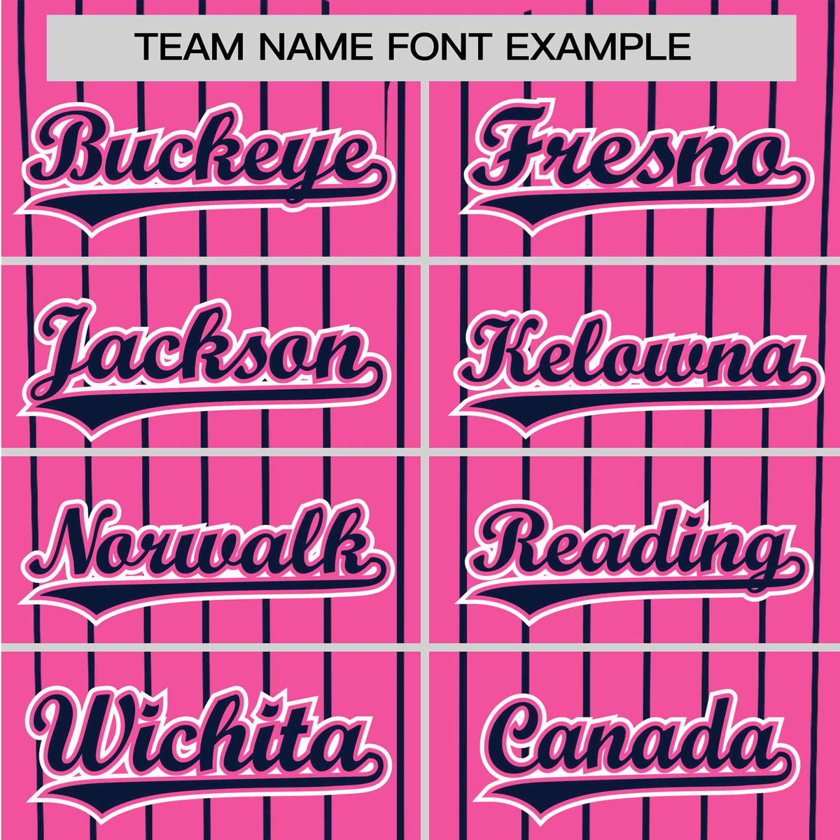 Custom Pink Blue Pinstripe Blue-White Authentic Baseball Jersey