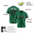 Custom Kelly Green Black Pinstripe Black-White Authentic Baseball Jersey