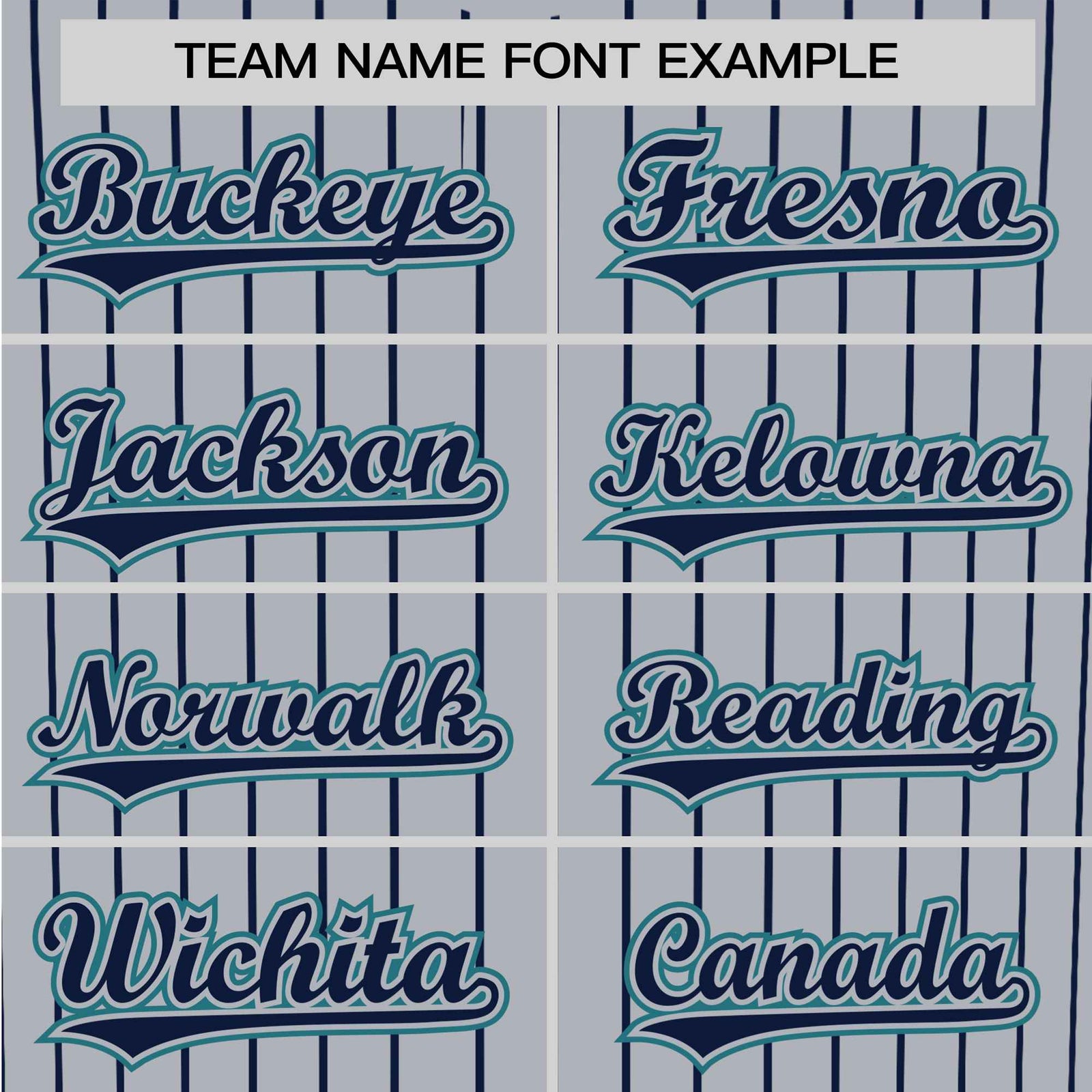 Custom Gray Navy Pinstripe Navy-Aqua Authentic Baseball Jersey