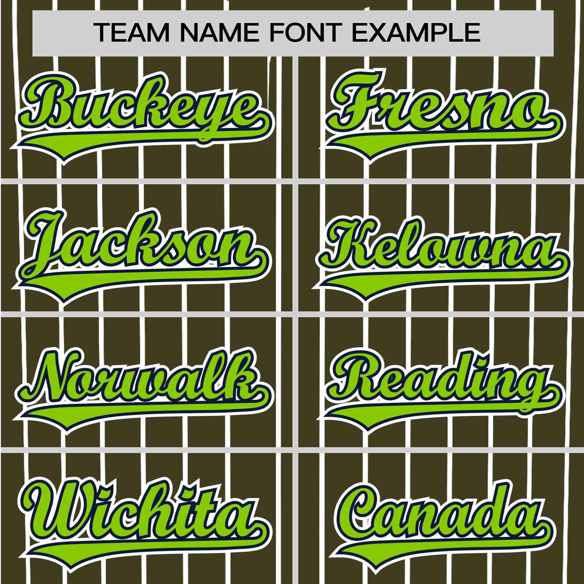 Custom Olive Neon-Green Pinstripe Neon-Greenv White Authentic Baseball Jersey