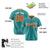 Custom Aqua Orange Pinstripe Orange-White Authentic Baseball Jersey