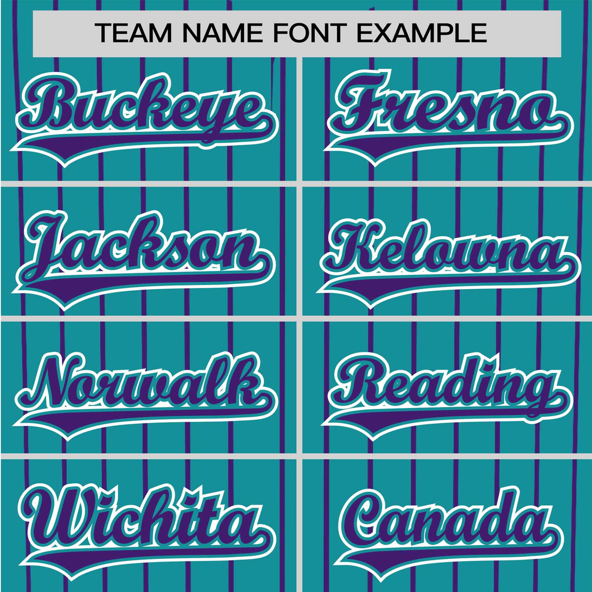 Custom Aqua Purple Pinstripe Purple-White Authentic Baseball Jersey