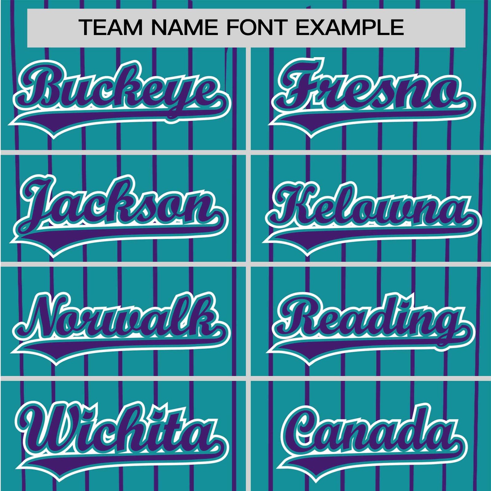 Custom Aqua Purple Pinstripe Purple-White Authentic Baseball Jersey