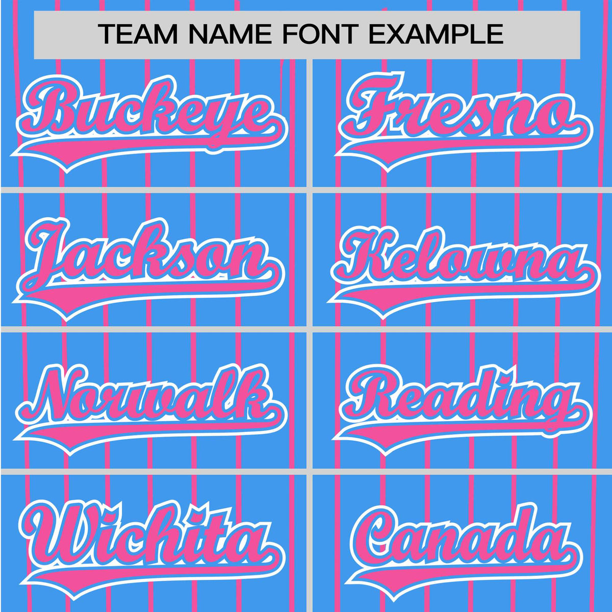 Custom Sky Blue Pink Pinstripe Pink-White Authentic Baseball Jersey