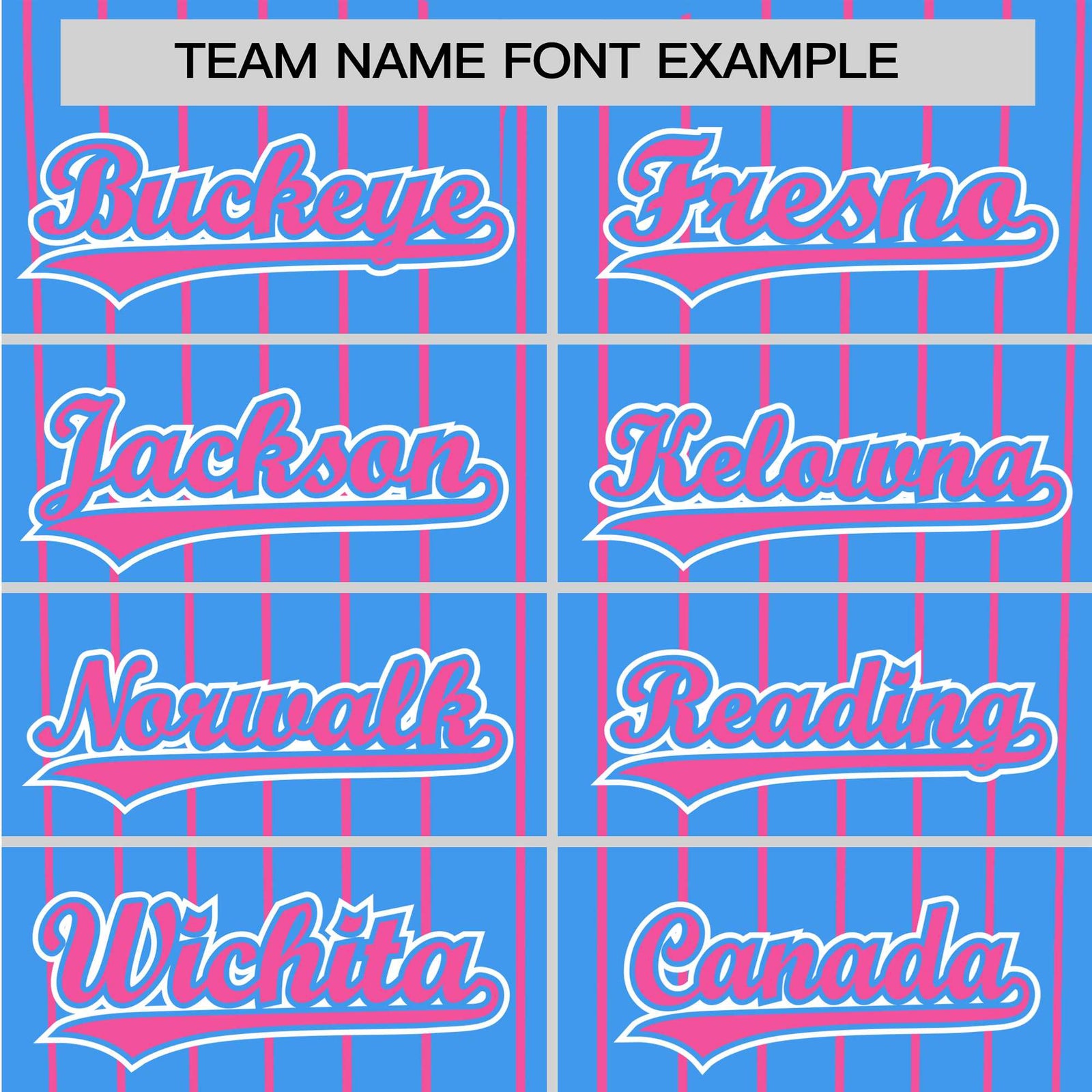 Custom Sky Blue Pink Pinstripe Pink-White Authentic Baseball Jersey