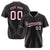 Custom Black Pink Pinstripe Pink-White Authentic Baseball Jersey