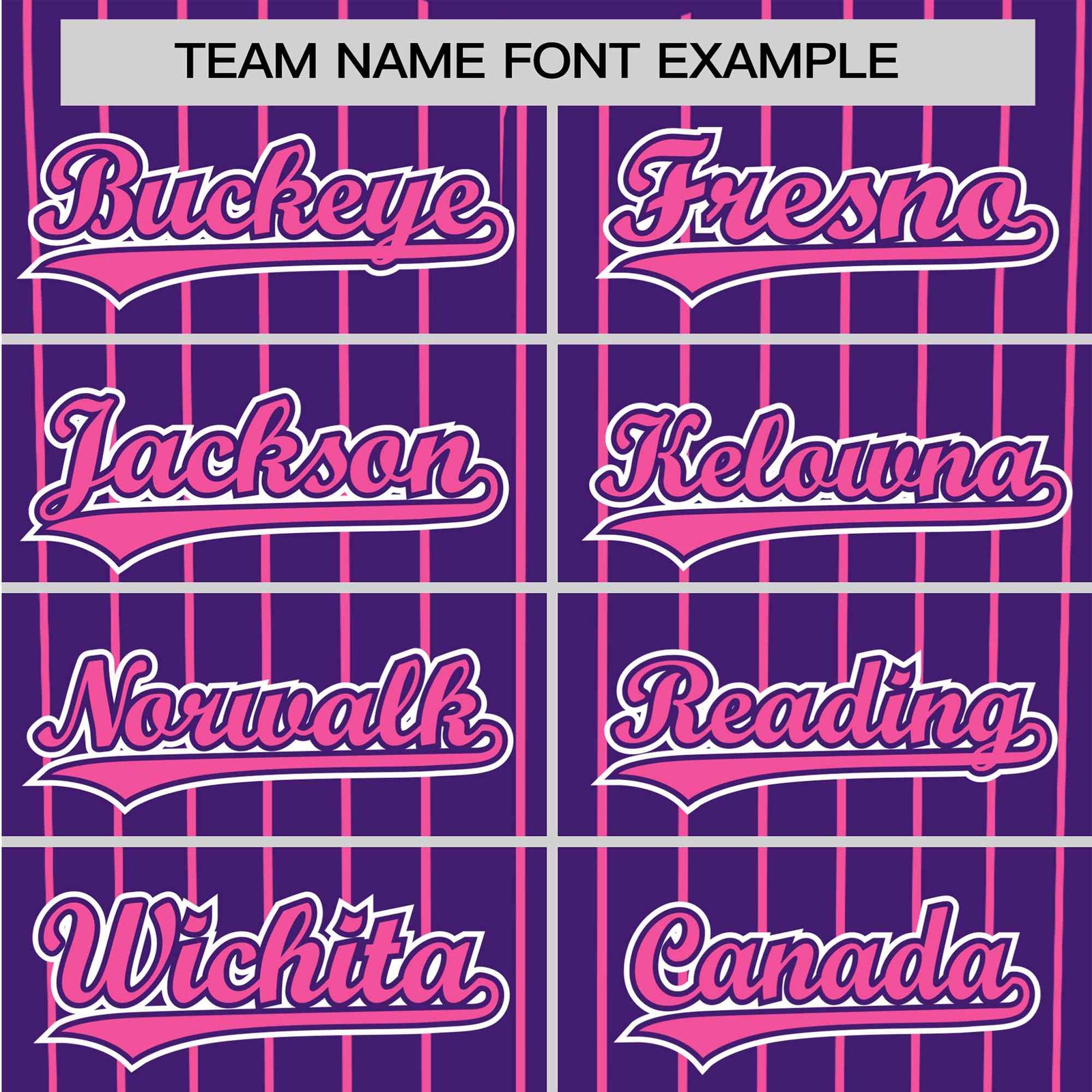 Custom Purple Pink Pinstripe Pink-White Authentic Baseball Jersey
