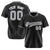 Custom Black White Pinstripe Gray-White Authentic Baseball Jersey