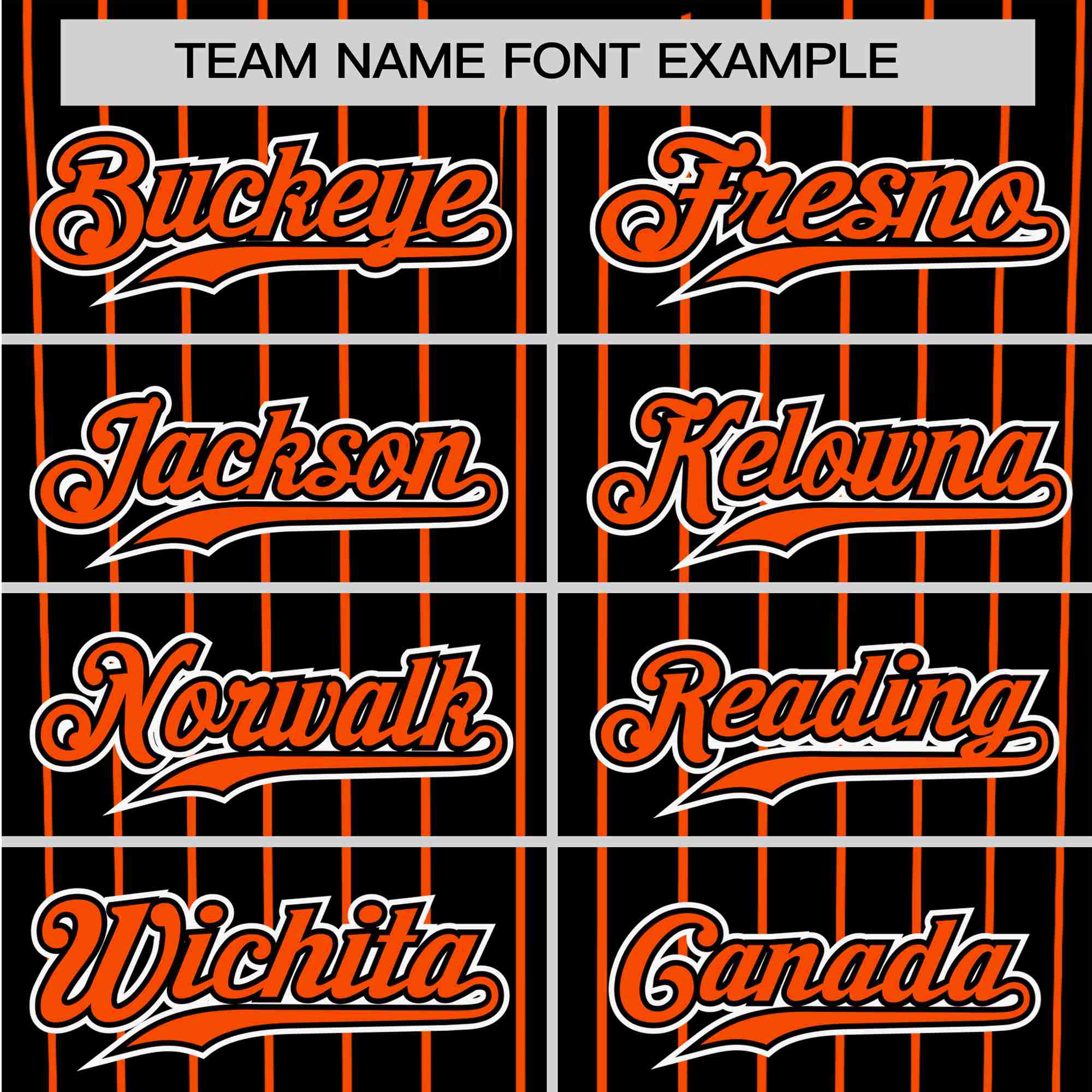 Custom Black Bay-Orange Pinstripe Bay-Orange White Authentic Baseball Jersey