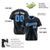 Custom Black Blue Pinstripe Blue-White Authentic Baseball Jersey