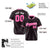 Custom Black Pink Pinstripe Pink-White Authentic Baseball Jersey