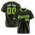 Custom Black Neon-Green Pinstripe Neon-Green White Authentic Baseball Jersey