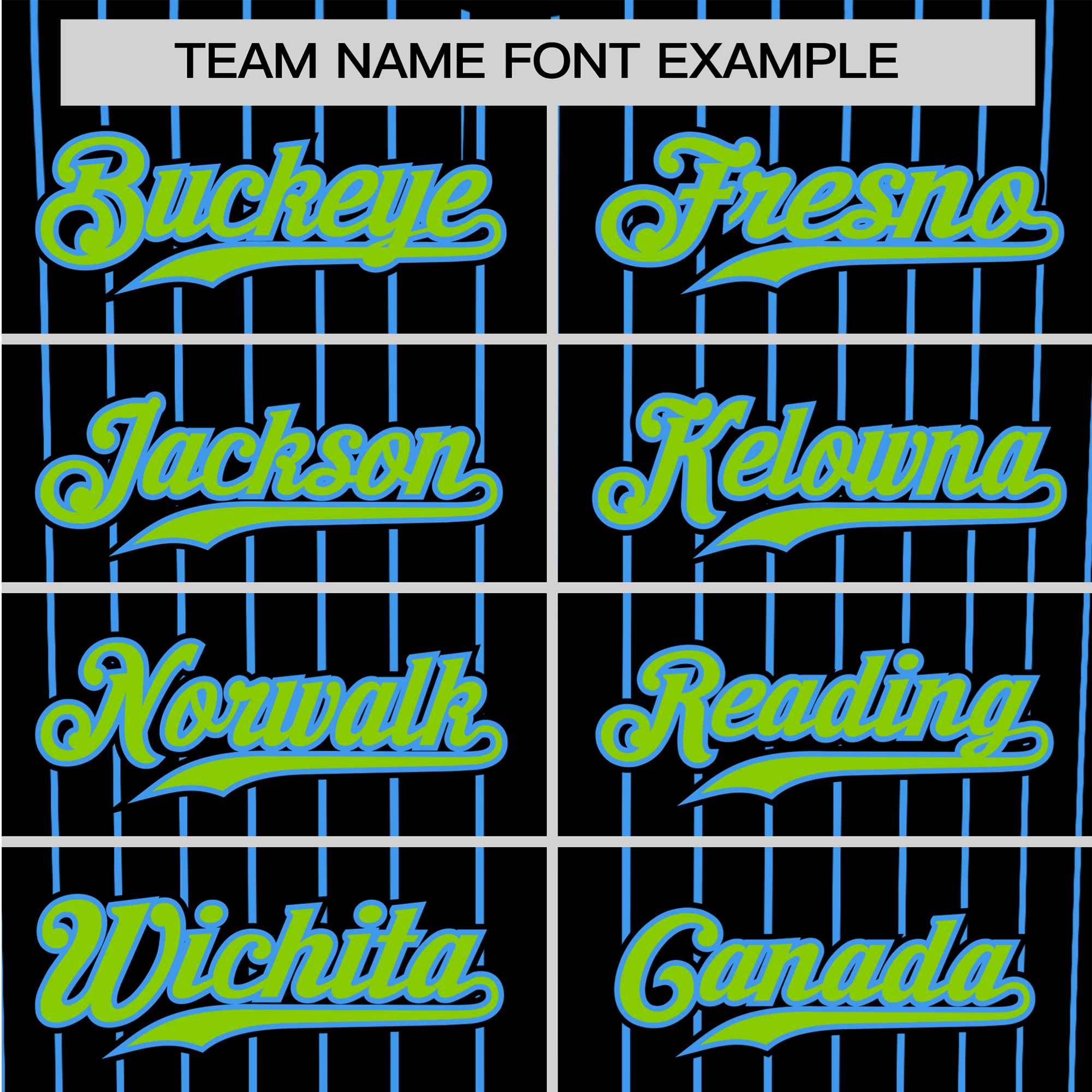 Custom Black Blue Pinstripe Neon-Green Blue Authentic Baseball Jersey