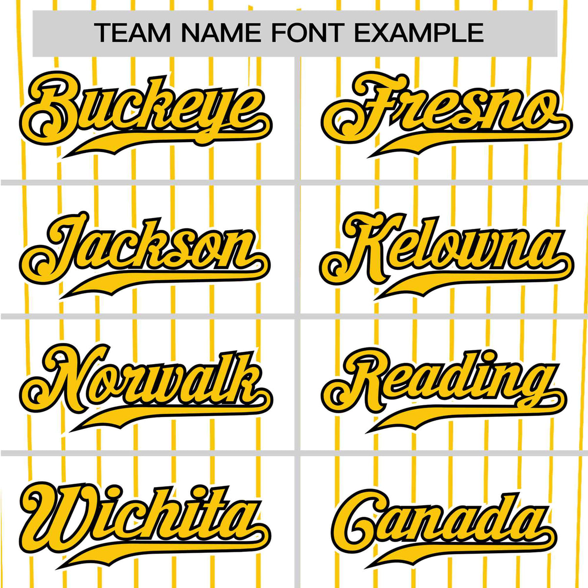 Custom White Yellow Pinstripe White-Yellow Black Authentic Baseball Jersey