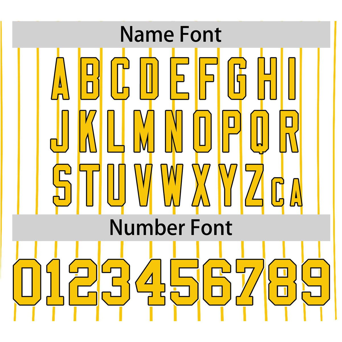 Custom White Yellow Pinstripe White-Yellow Black Authentic Baseball Jersey