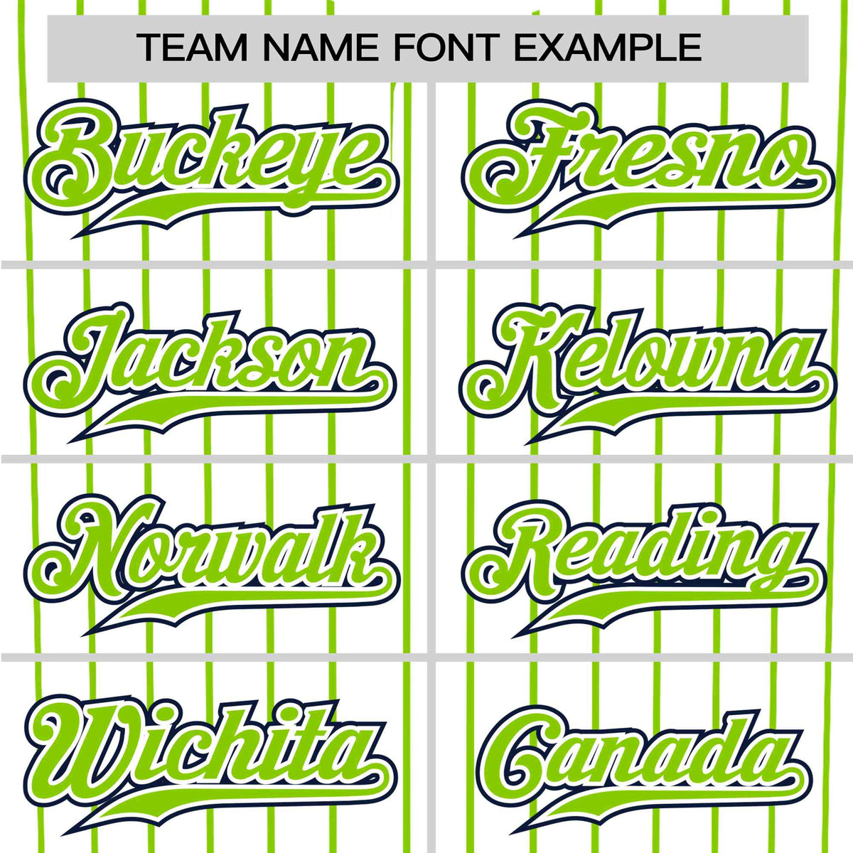 Custom White Neon-Green Pinstripe White Neon-Green Black Authentic Baseball Jersey