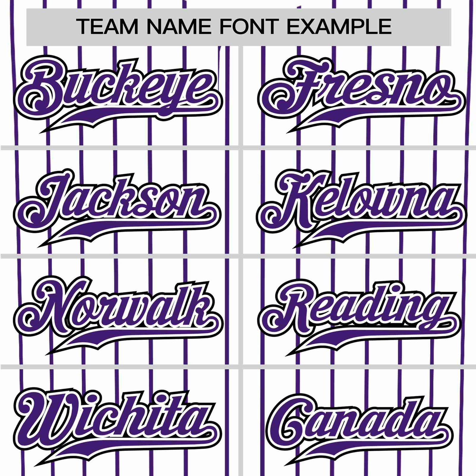 Custom White Purple Pinstripe White-Purple Black Authentic Baseball Jersey