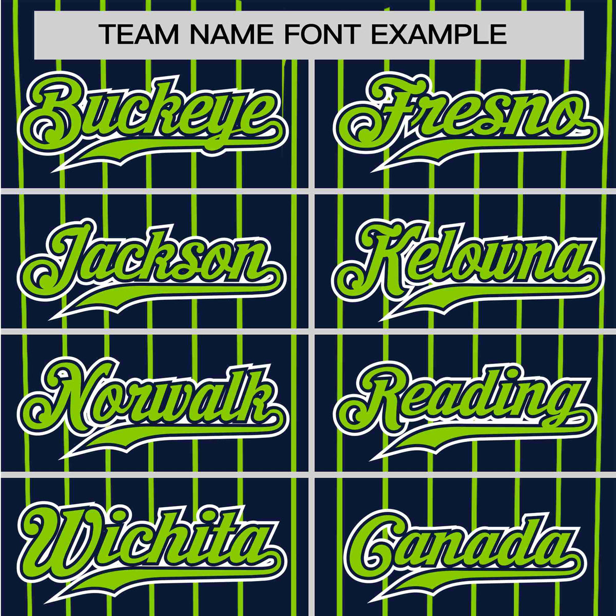 Custom Navy Neon-Green Pinstripe Neon-Green White Authentic Baseball Jersey