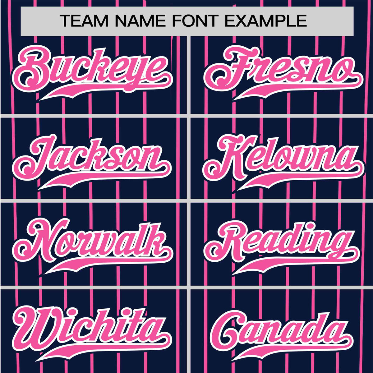 Custom Navy Pink Pinstripe Pink-White Authentic Baseball Jersey