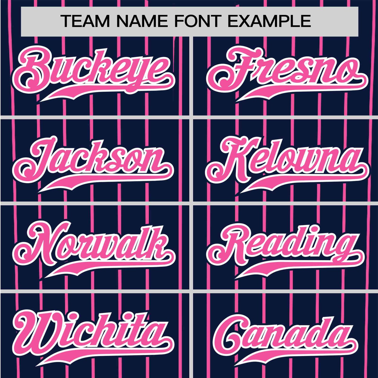Custom Navy Pink Pinstripe Pink-White Authentic Baseball Jersey