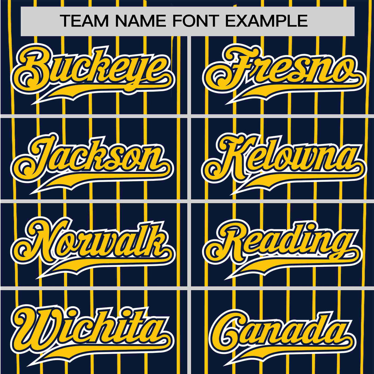 Custom Navy Yellow Pinstripe Yellow-White Authentic Baseball Jersey