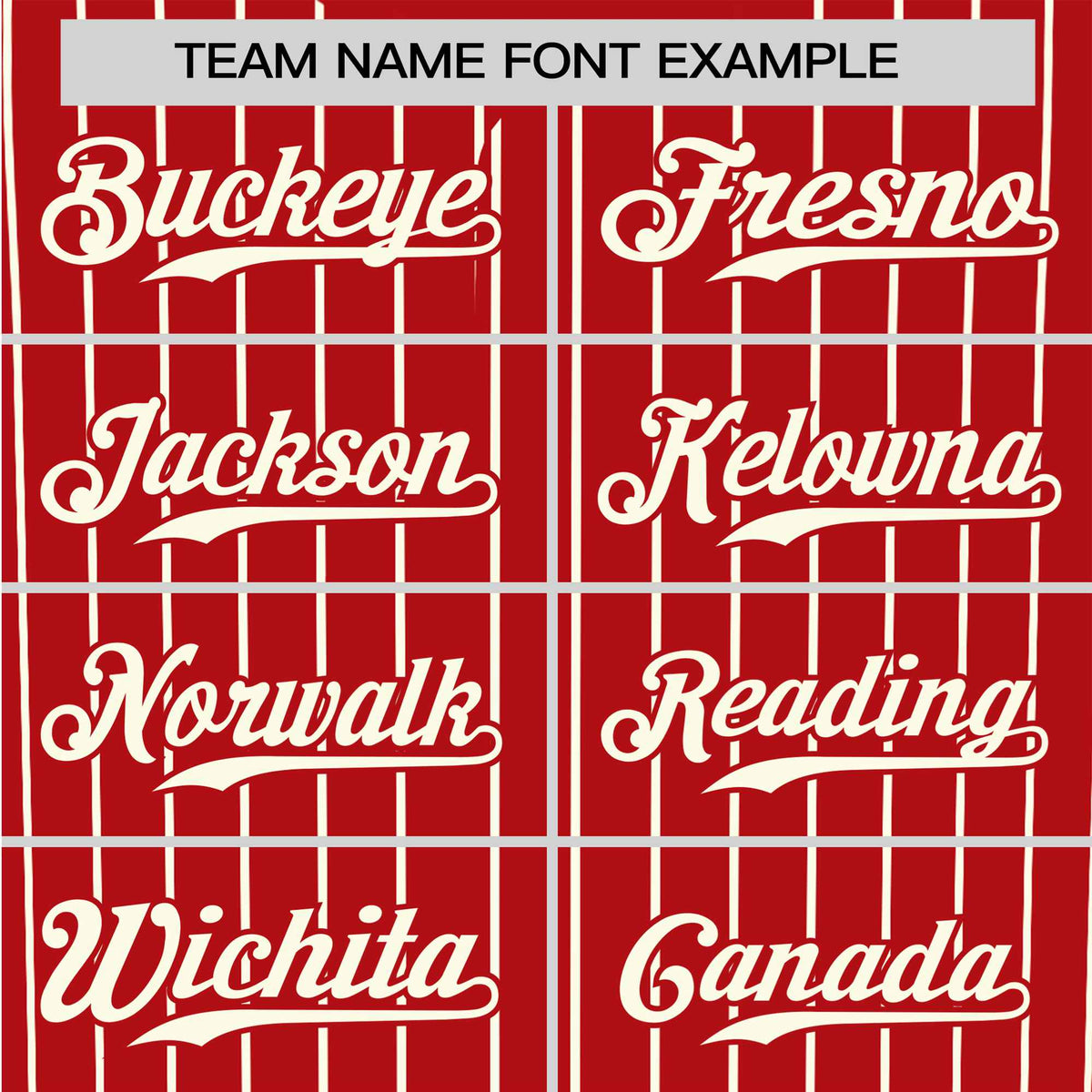 Custom Red Cream Pinstripe Cream-Red Authentic Baseball Jersey