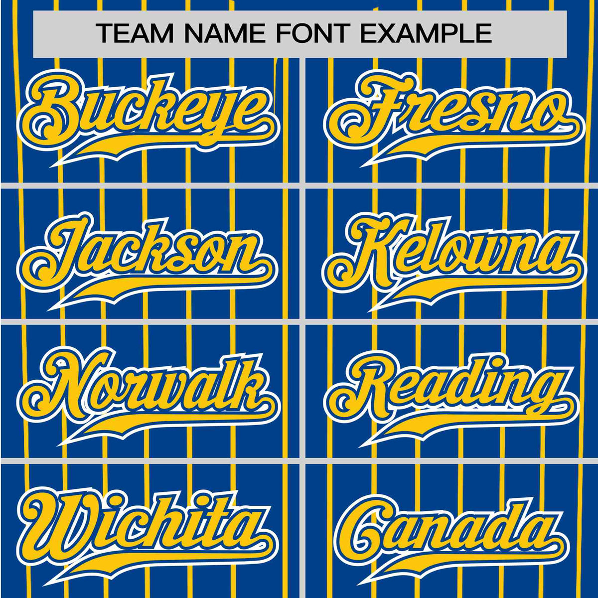 Custom Blue Yellow Pinstripe Yellow-White Authentic Baseball Jersey
