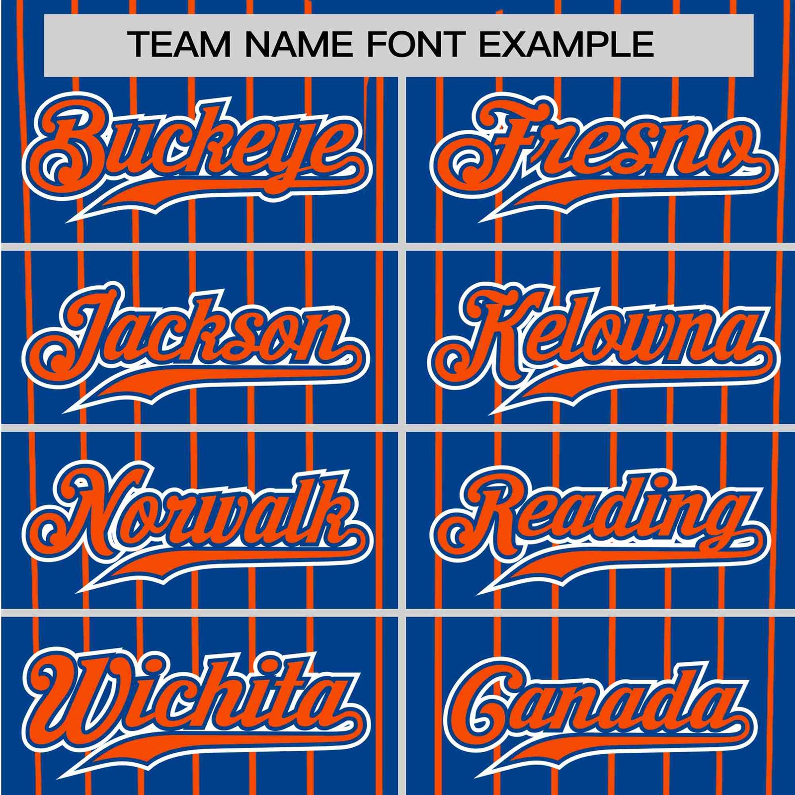 Custom Blue Orange Pinstripe Orange-White Authentic Baseball Jersey