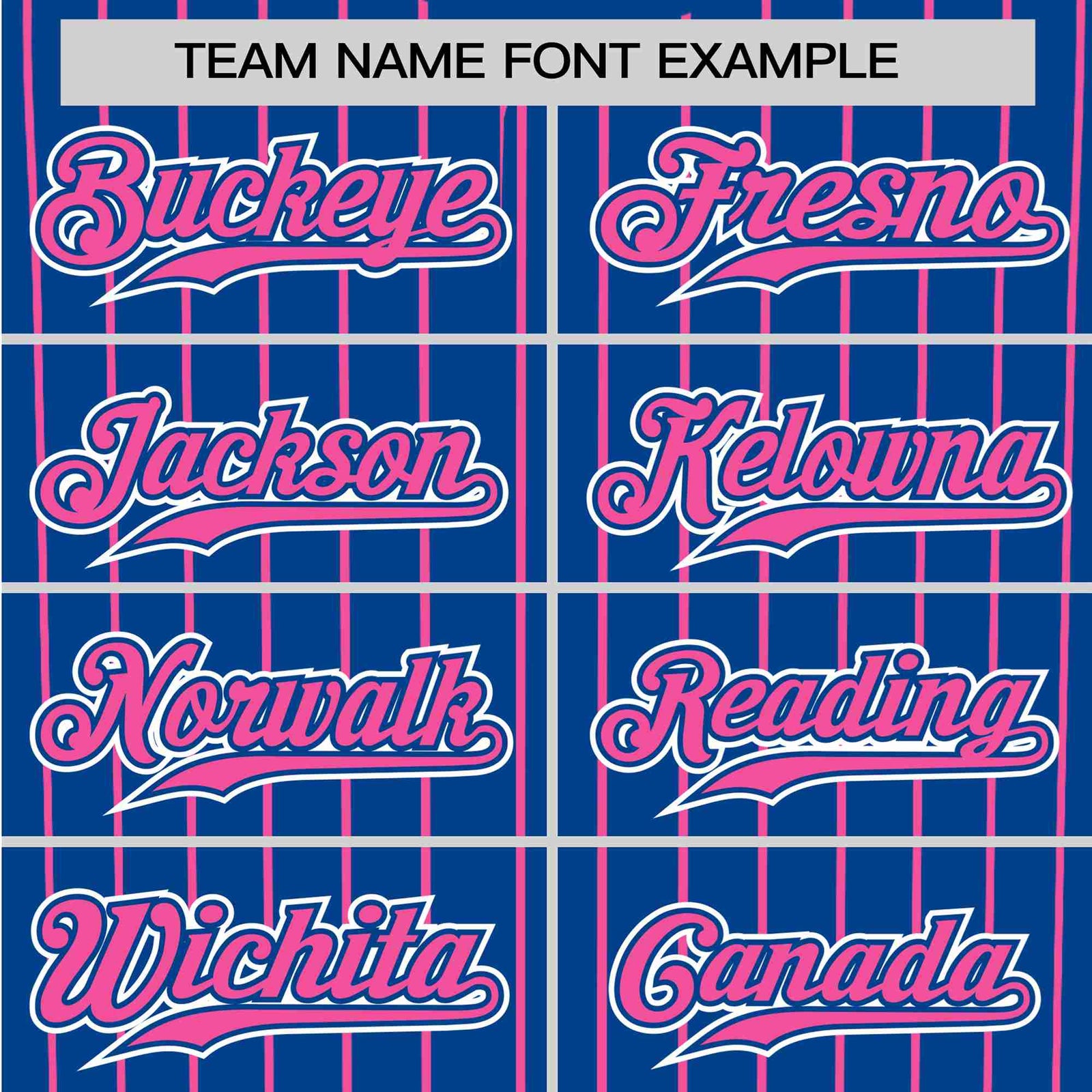 Custom Blue Pink Pinstripe Pink-White Authentic Baseball Jersey