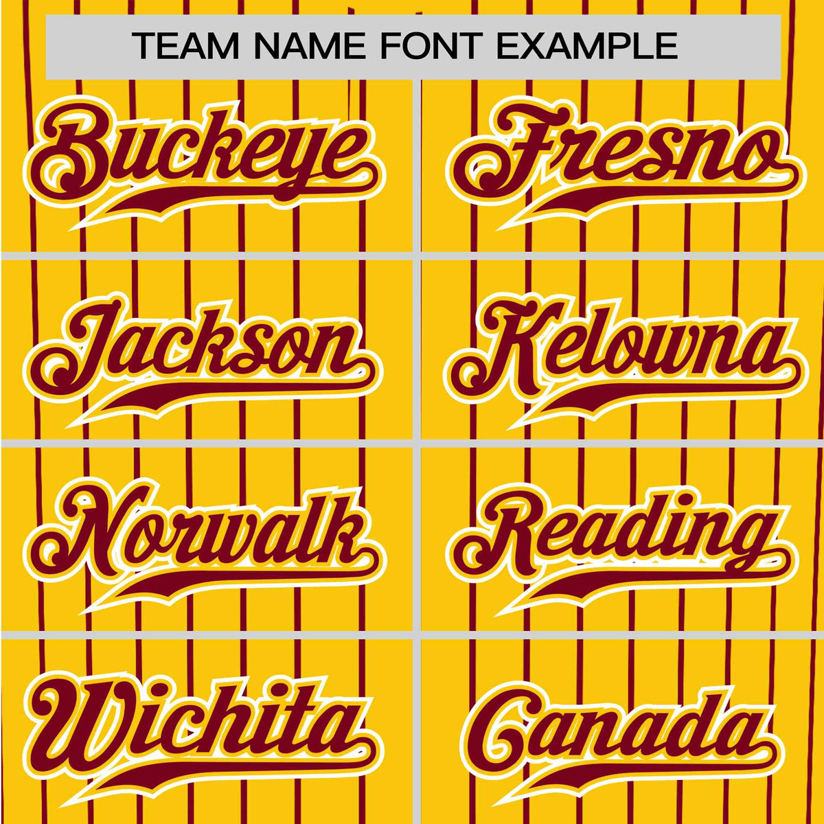 Custom Yellow Burgundy Pinstripe Burgundy-White Authentic Baseball Jersey