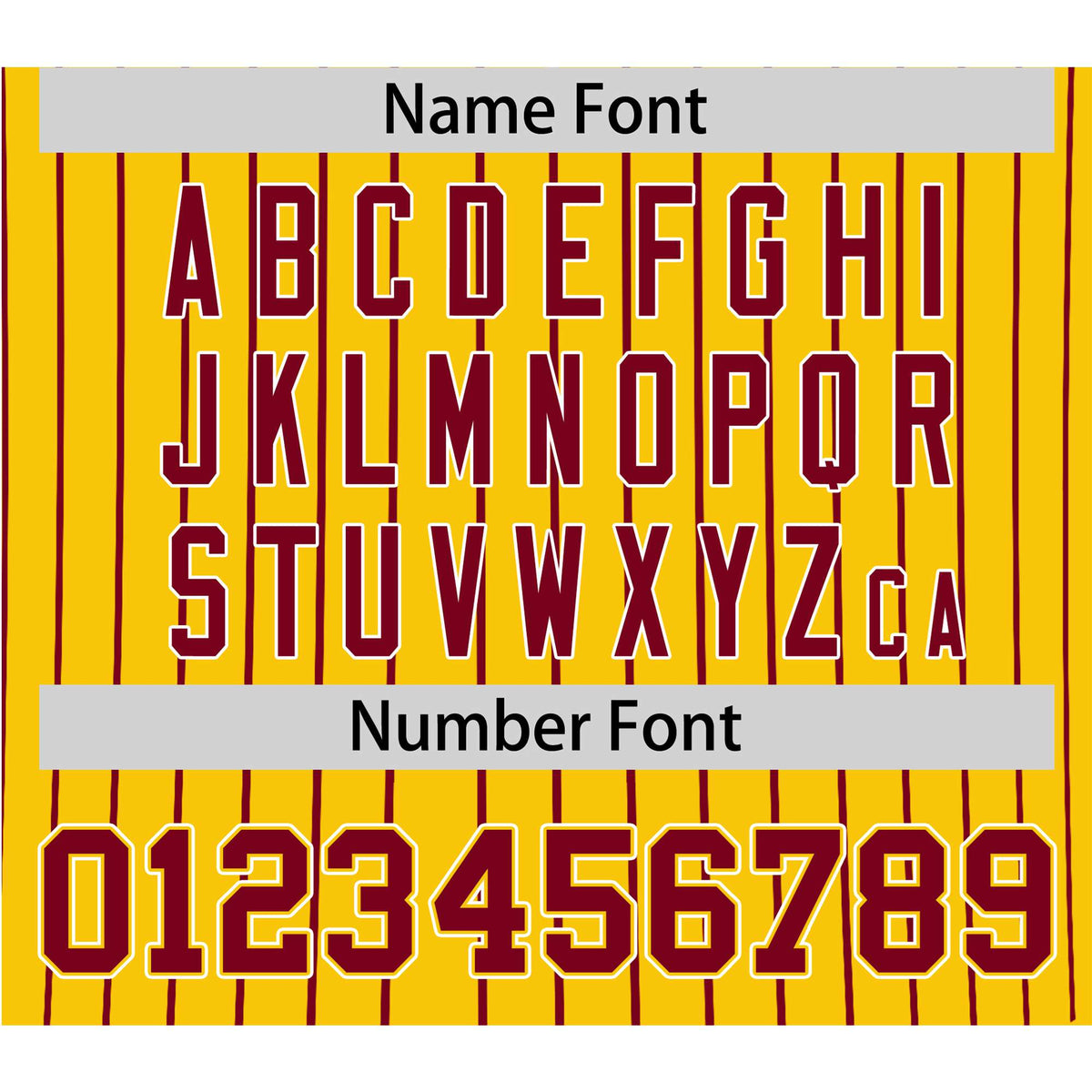 Custom Yellow Burgundy Pinstripe Burgundy-White Authentic Baseball Jersey