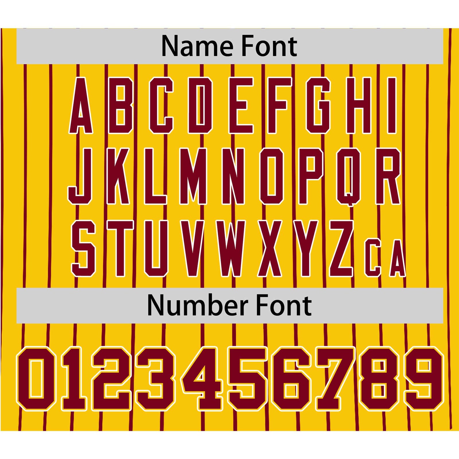 Custom Yellow Burgundy Pinstripe Burgundy-White Authentic Baseball Jersey