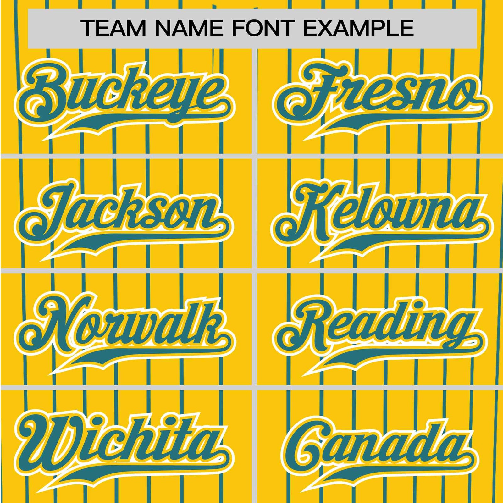 Custom Yellow Aqua Pinstripe Aqua-White Authentic Baseball Jersey