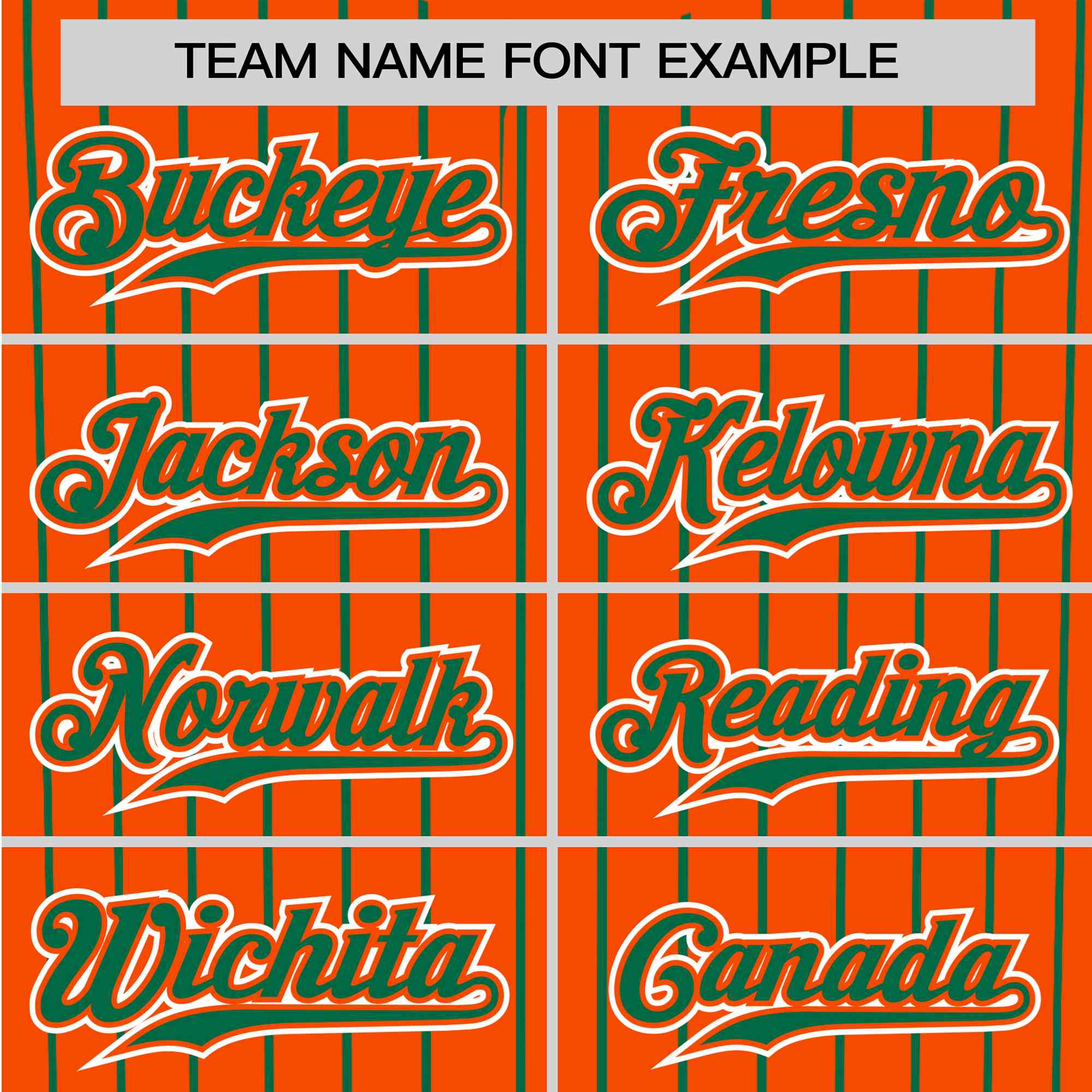 Custom Orange Kelly-Green Pinstripe Kelly-Green White Authentic Baseball Jersey