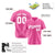 Custom Pink Navy Pinstripe Navy-White Authentic Baseball Jersey