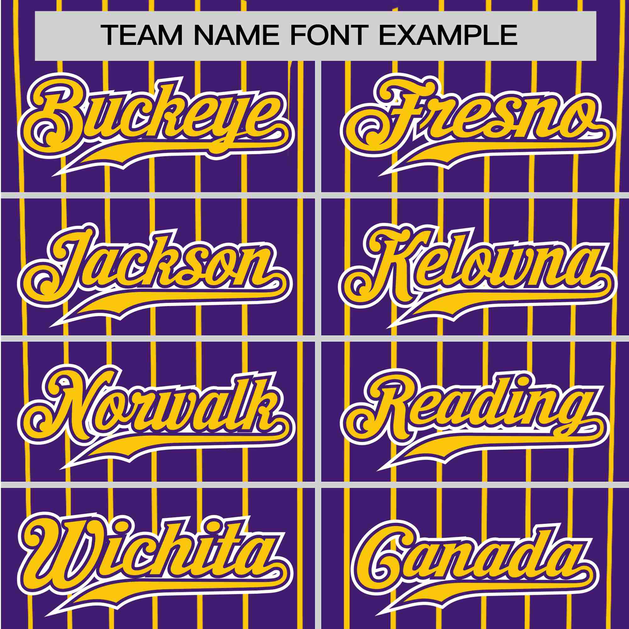 Custom Purple Yellow Pinstripe Yellow-White Authentic Baseball Jersey