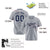 Custom Gray Navy Pinstripe Navy-White Authentic Baseball Jersey