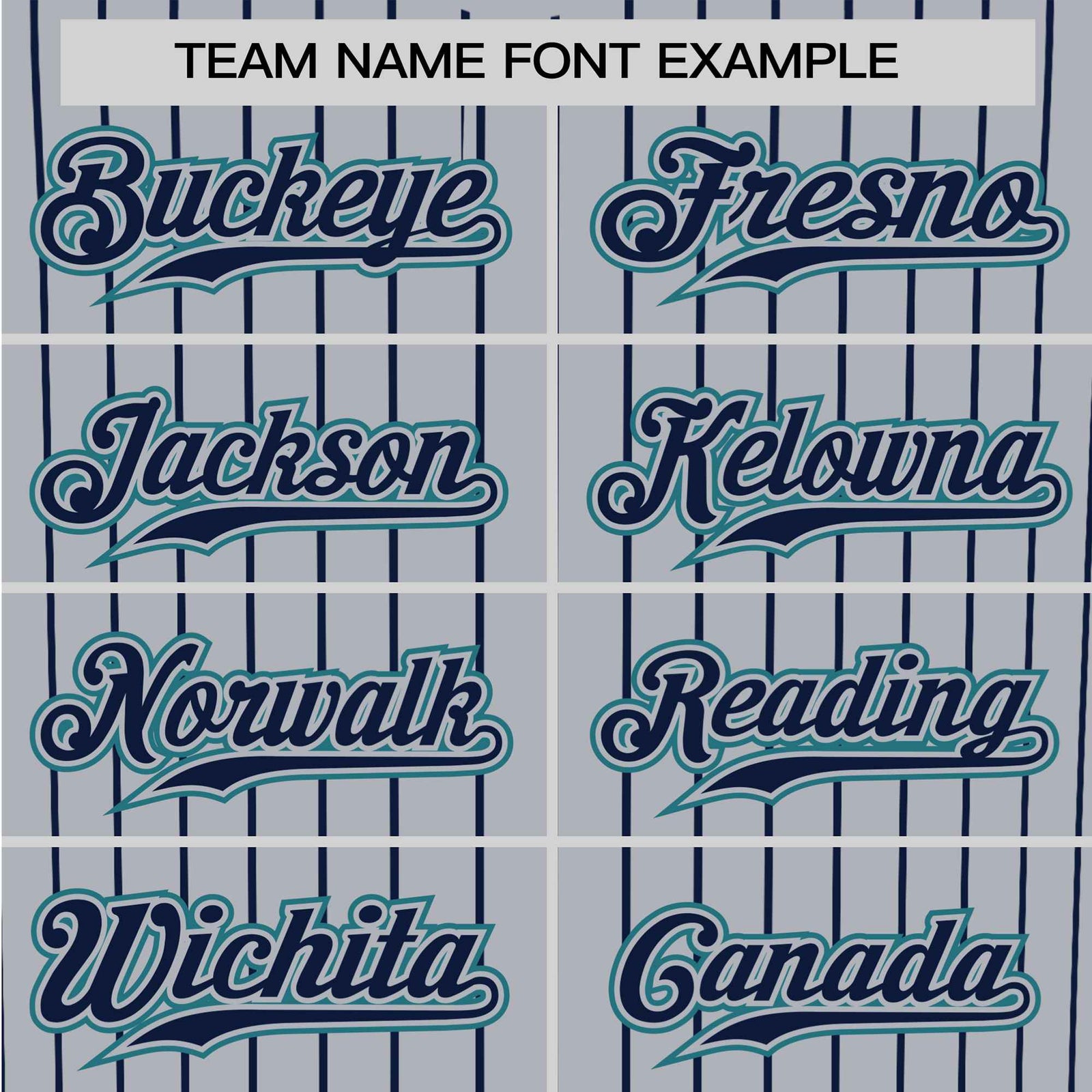 Custom Gray Navy Pinstripe Navy-Aqua Authentic Baseball Jersey