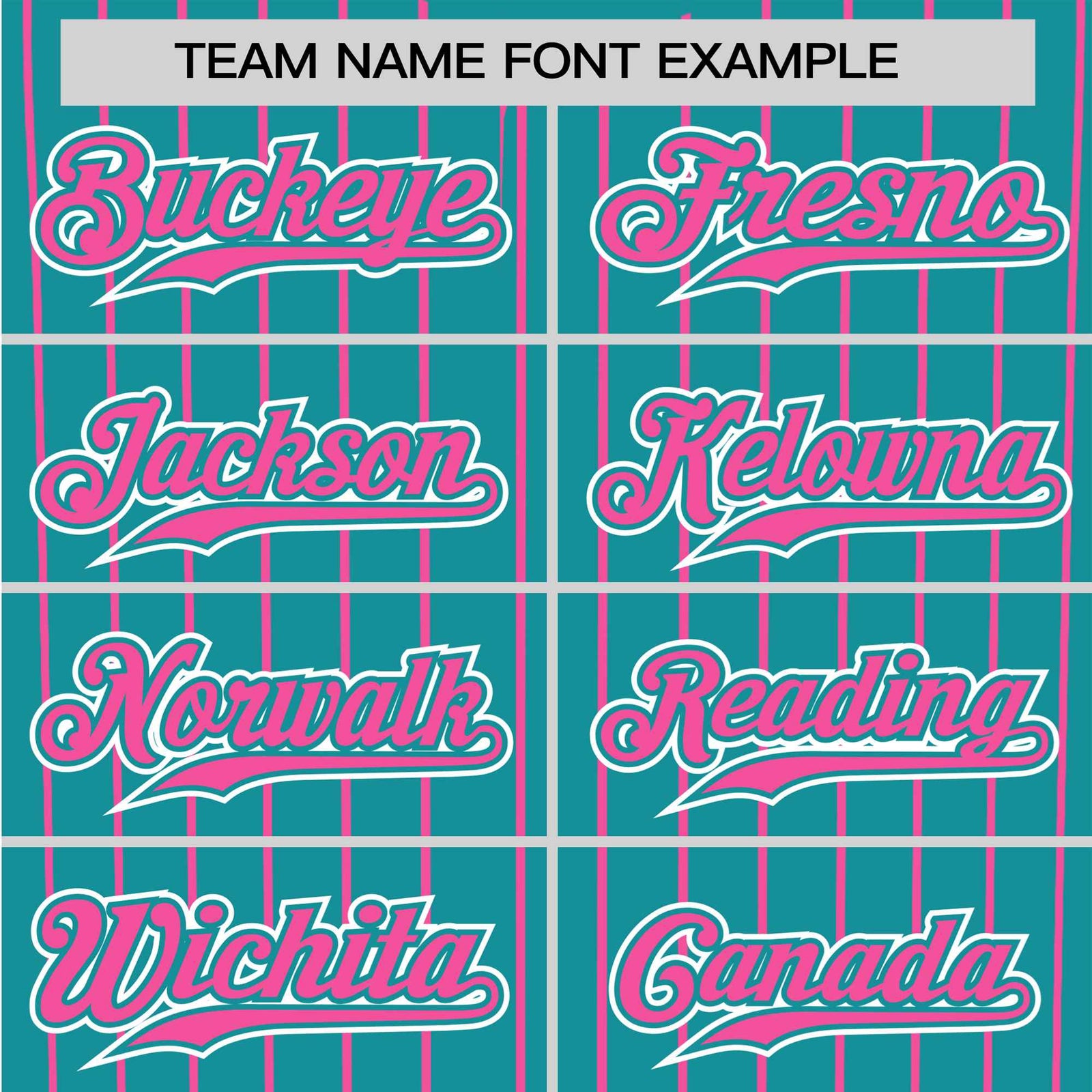 Custom Aqua Pink Pinstripe Pink-White Authentic Baseball Jersey