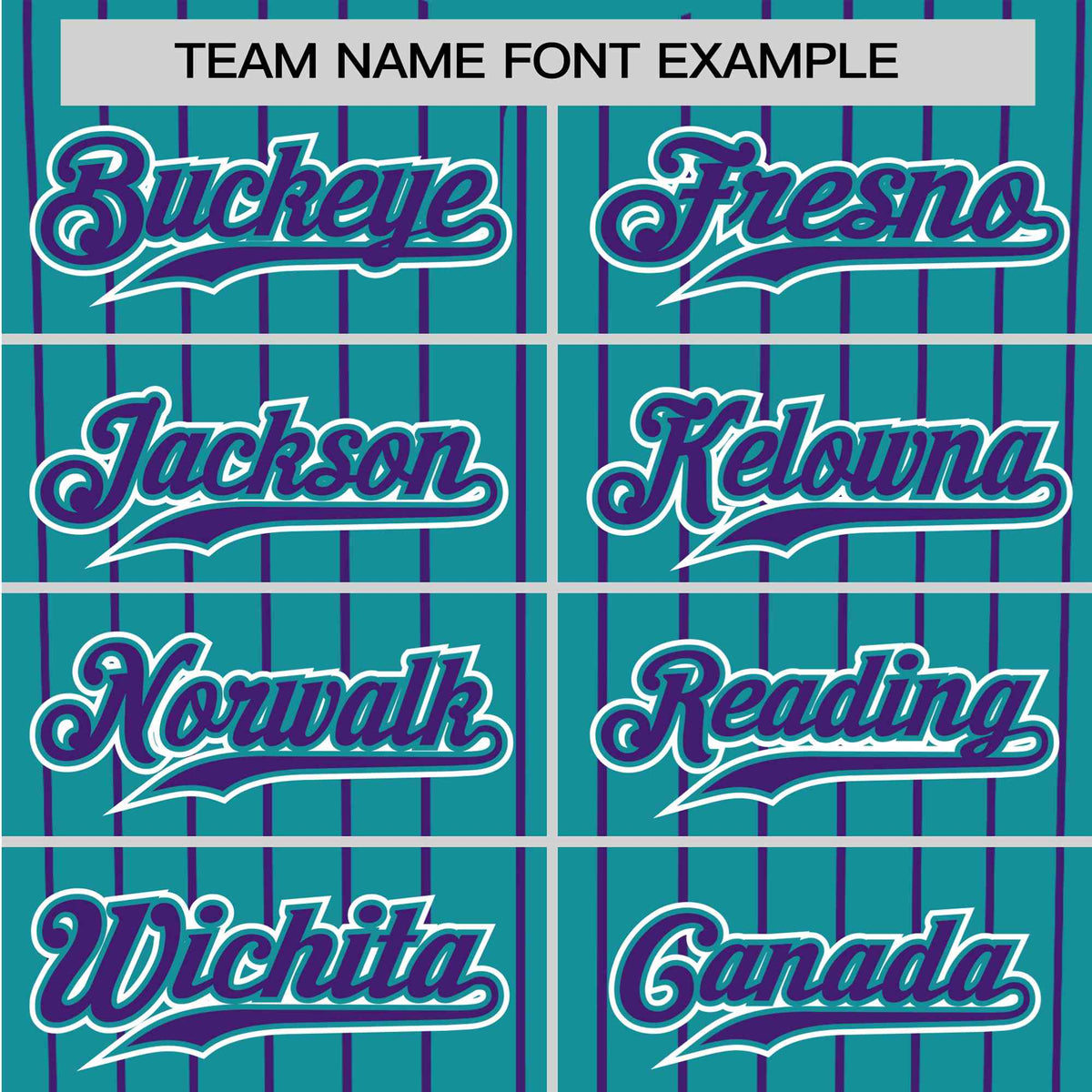 Custom Aqua Purple Pinstripe Purple-White Authentic Baseball Jersey