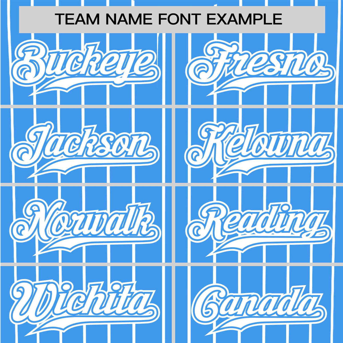 Custom Sky Blue White Pinstripe White Sky-Blue Authentic Baseball Jersey