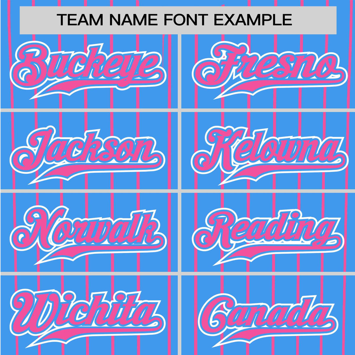 Custom Sky Blue Pink Pinstripe Pink-White Authentic Baseball Jersey